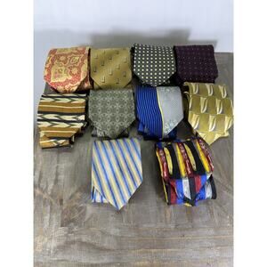 10 Ties RANDOM - Neck Tie Men's - LOT OF 10 Mystery Striped Plaid Solid Classic